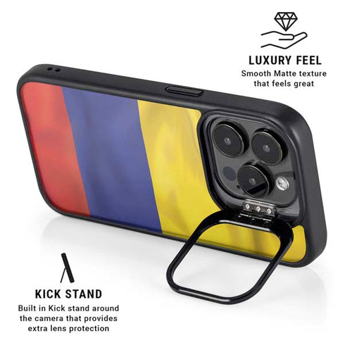 Colombia Flag iPhone 15 Pro Kickstand Case